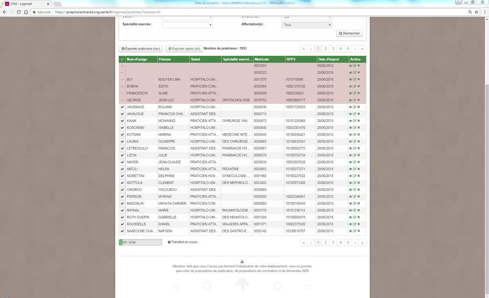 V4.8 - EPS - Initialisation - 4 - Initialisation des praticiens - 7 - Outil 5 Transfert praticiens RH en cours.jpg