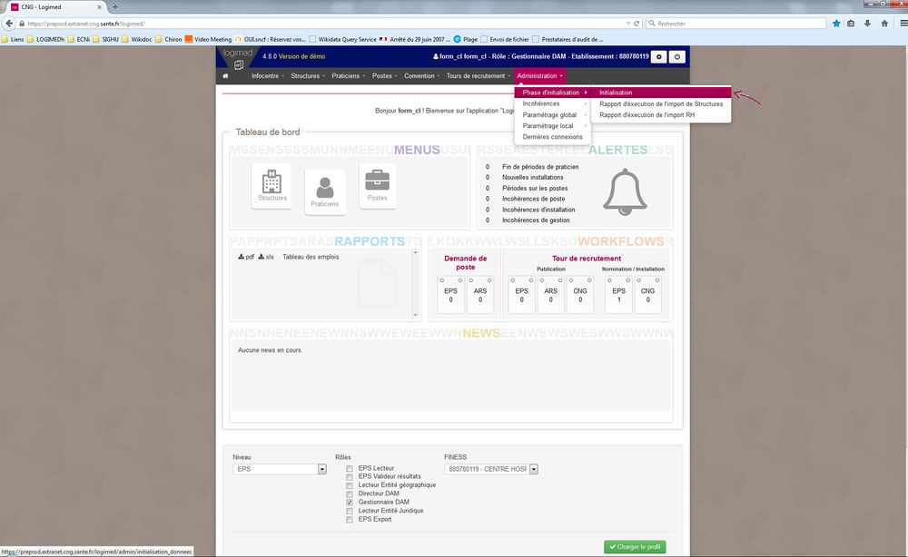 V4.8 - EPS - Initialisation - 4 - Initialisation des praticiens - 1 - Accès écran outils.jpg