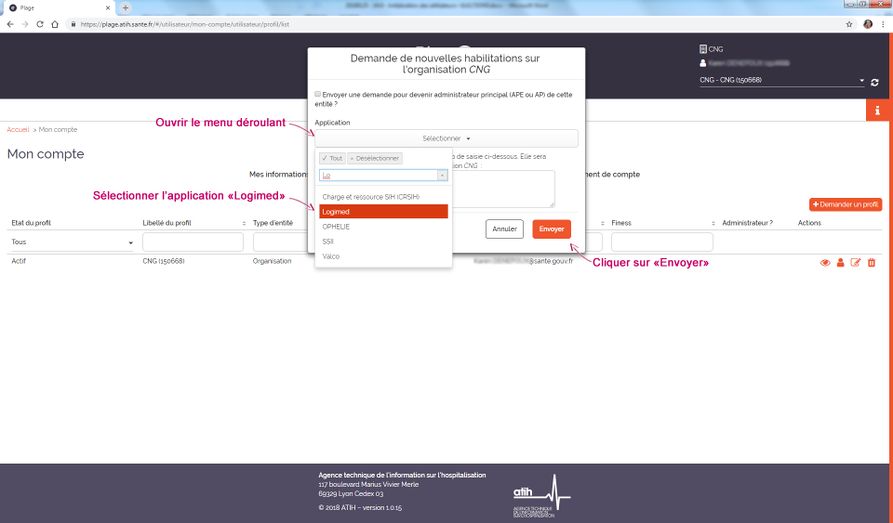 V4.9 - Création de compte PLAGE - 7b - Effectuer la demande d'habilitation.jpg