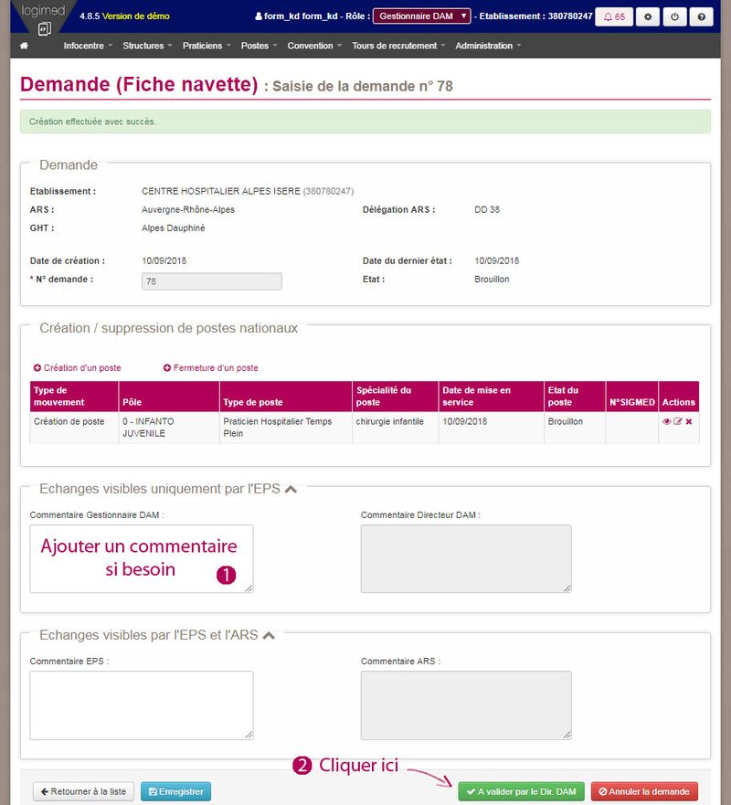 V4.8 - EPS - Module Workflow - 2 - Workflow postes nationaux - 5 - Validation demande pour envoi demande au DAM.jpg